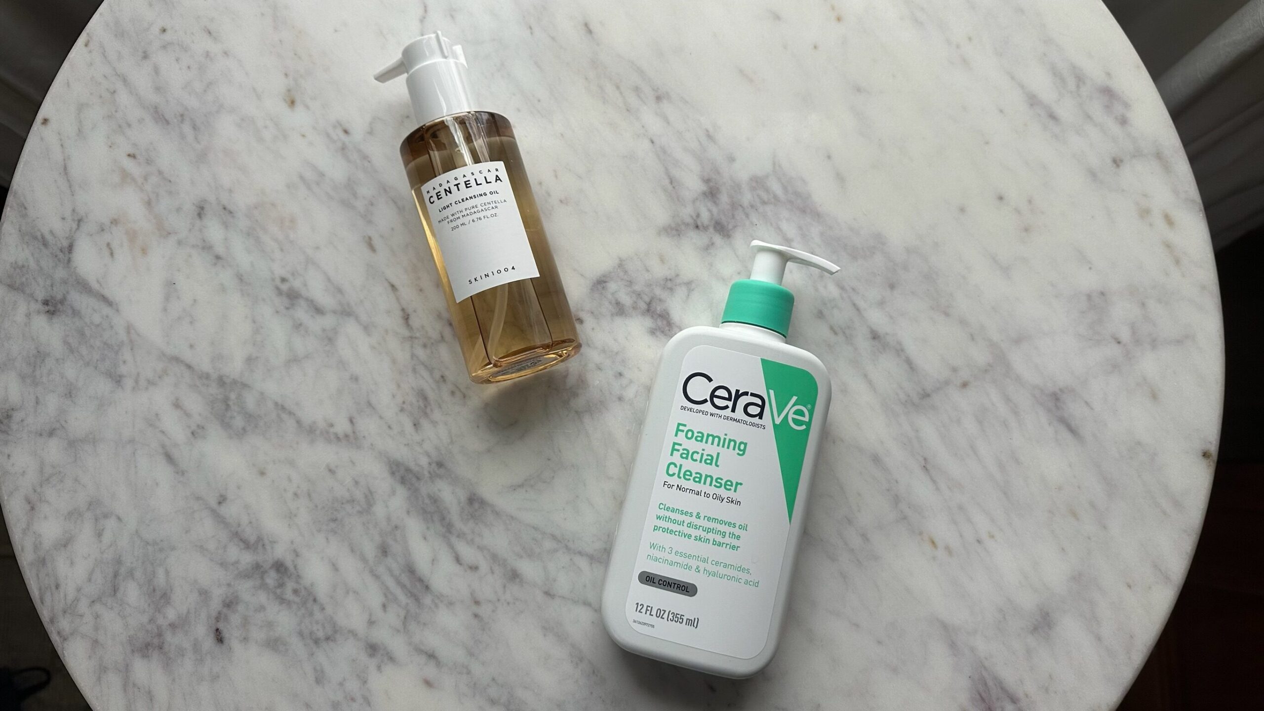 Cleansing products with Cera Ve and Centella