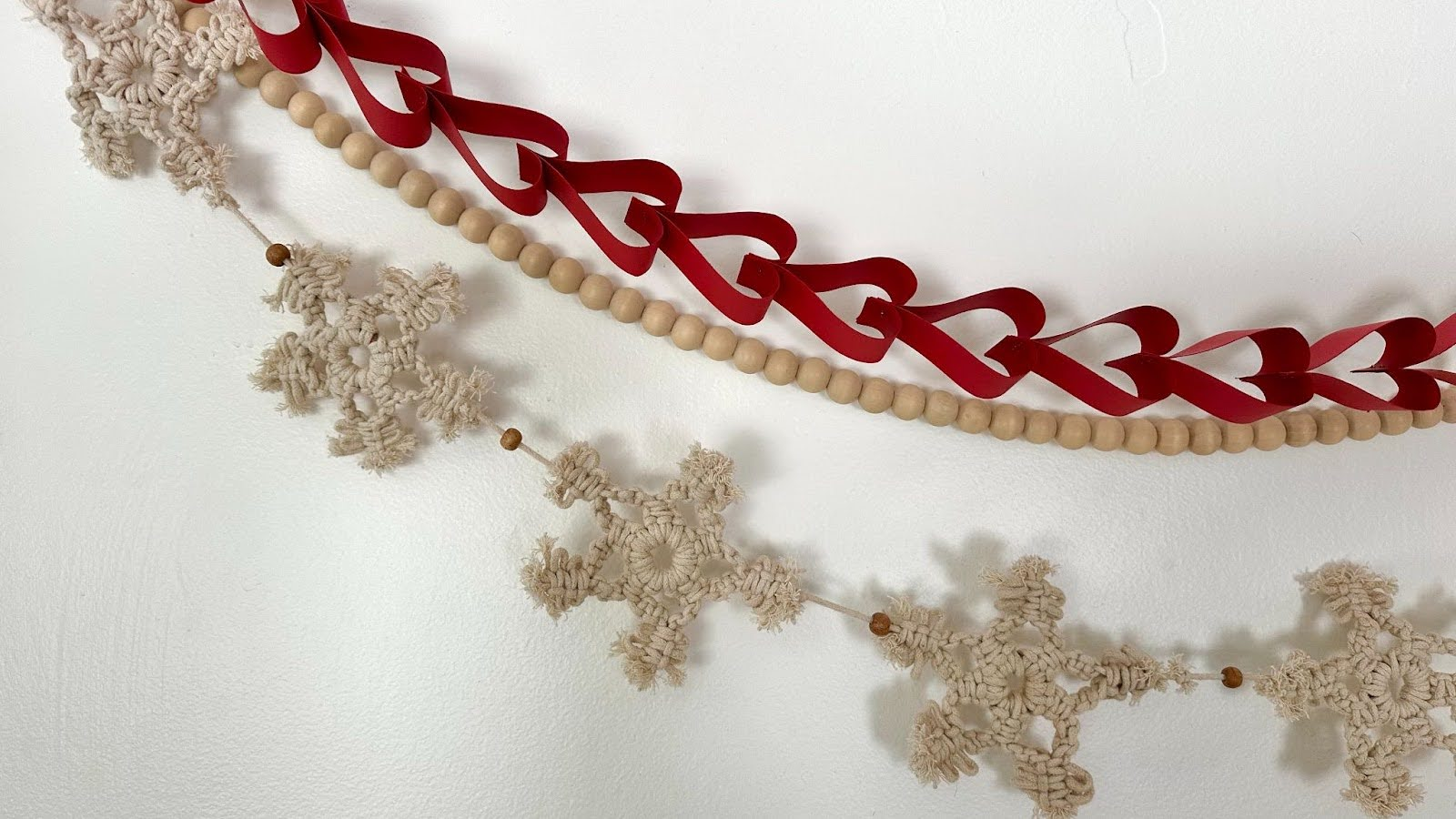 Paper Heart Chain Garland