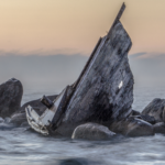 Shipwreck on the Great Lakes on Lake Huron