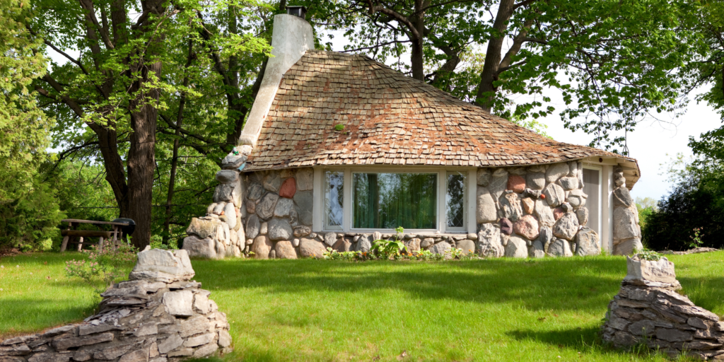 Earl Young Mushroom House in Charlevoix, Michigan